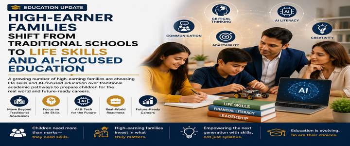 High-Earner Families Shift from Traditional Schools to Life Skills and AI-Focused Education