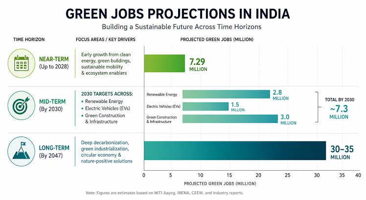 India's Green Economy Could Support 1.3 Crore Jobs by 2035