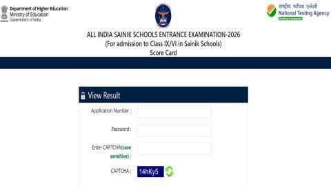Sainik School Result 2026 Out: Check AISSEE Selection List for Classes 6 and 9
