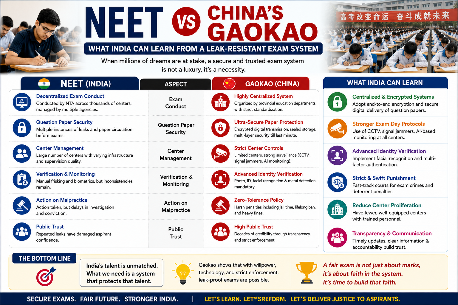NEET vs China’s Gaokao: What India Can Learn From a Leak-Resistant Exam System