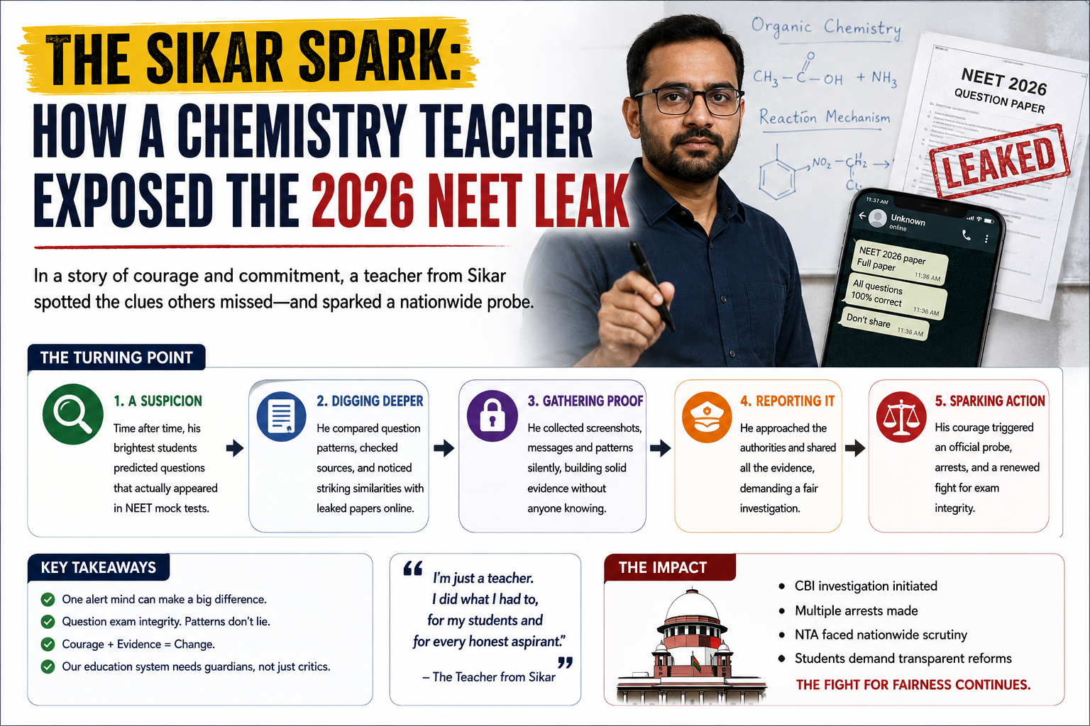 The Sikar Spark: How A Chemistry Teacher Exposed The 2026 NEET Leak