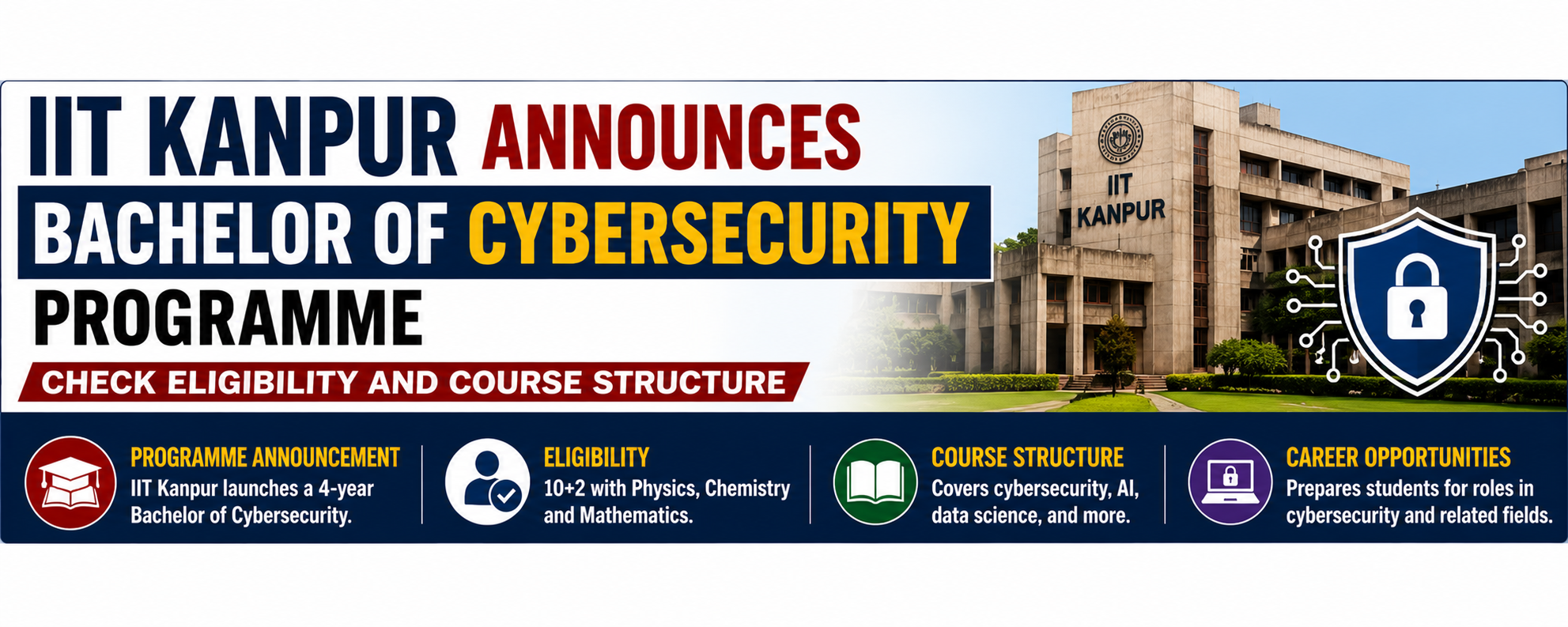 IIT Kanpur Announces Bachelor Of Cybersecurity Programme, Check Eligibility And Course Structure