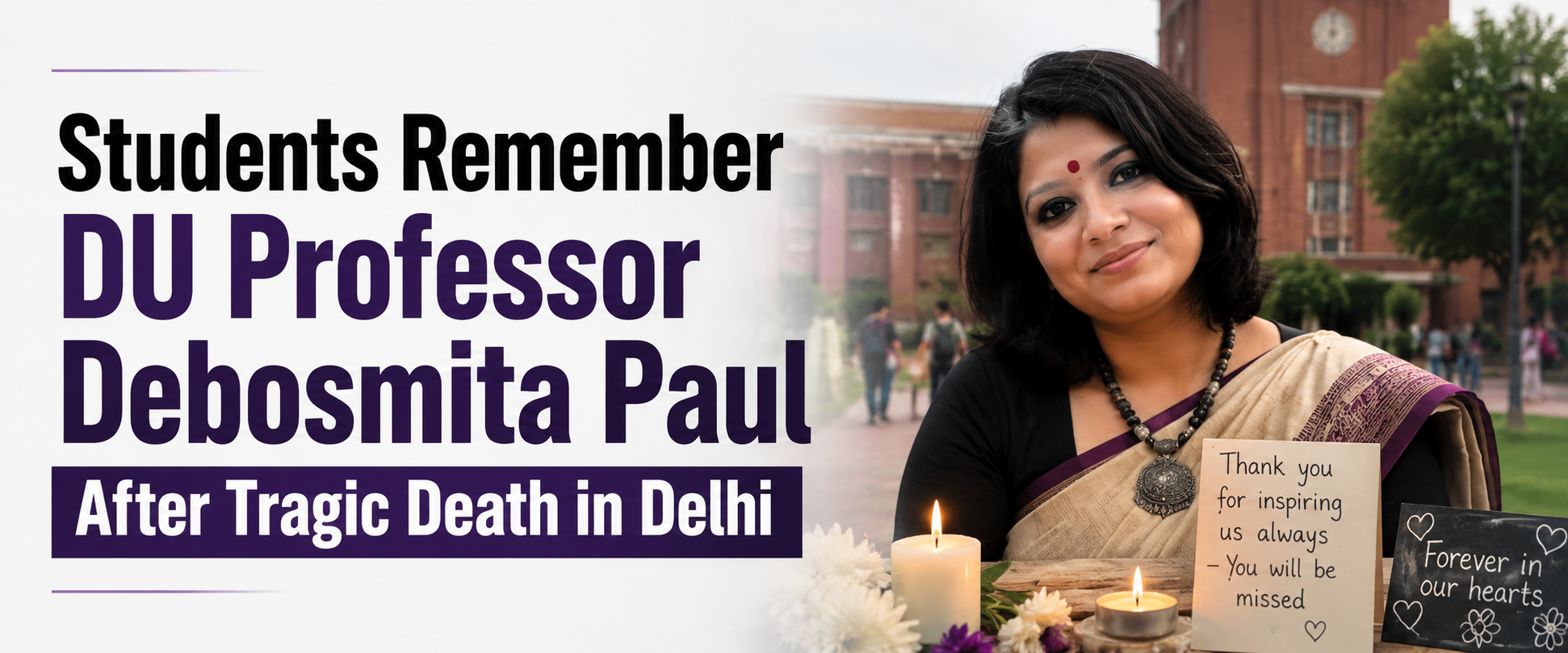 Students Remember DU Professor Debosmita Paul After Tragic Death in Delhi