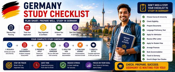 Germany Study Checklist: Complete Application, Visa and Arrival Guide